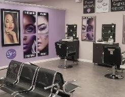 Waiting area and threading stations
